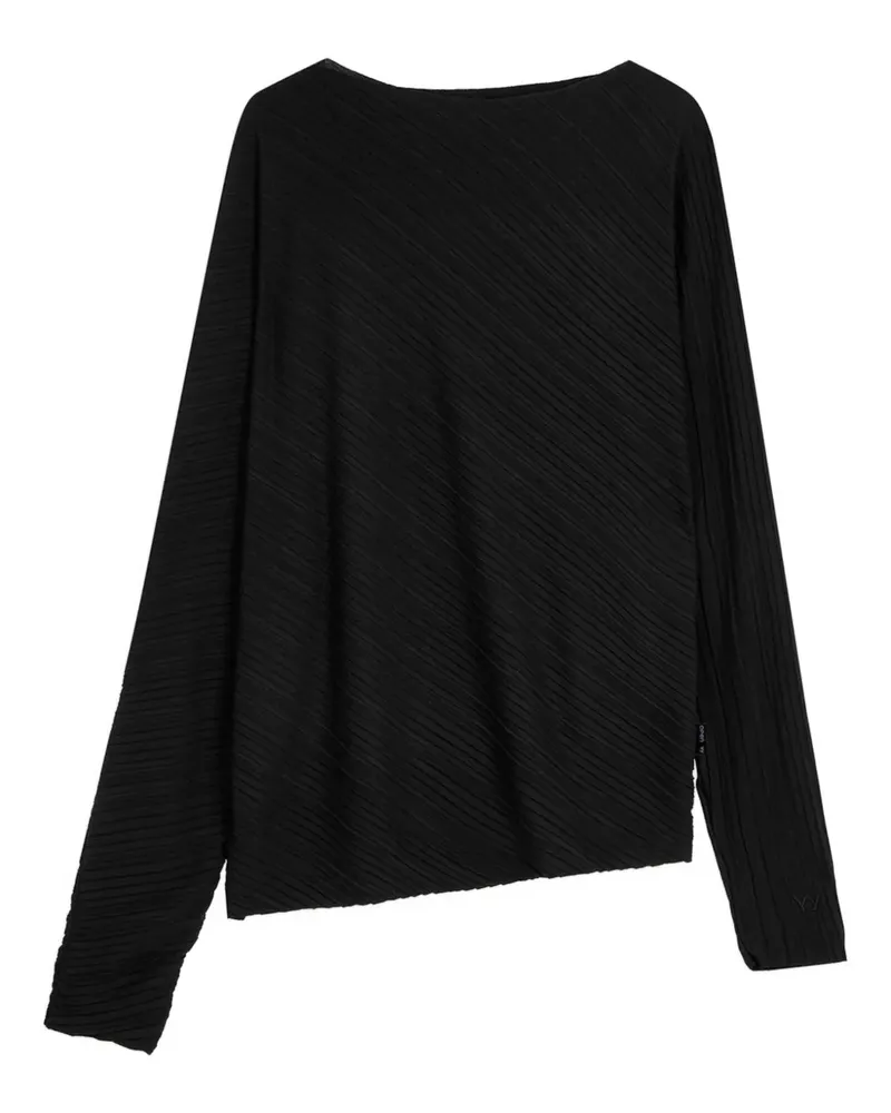 OPEN YY Plissiertes Oberteil - Schwarz Schwarz