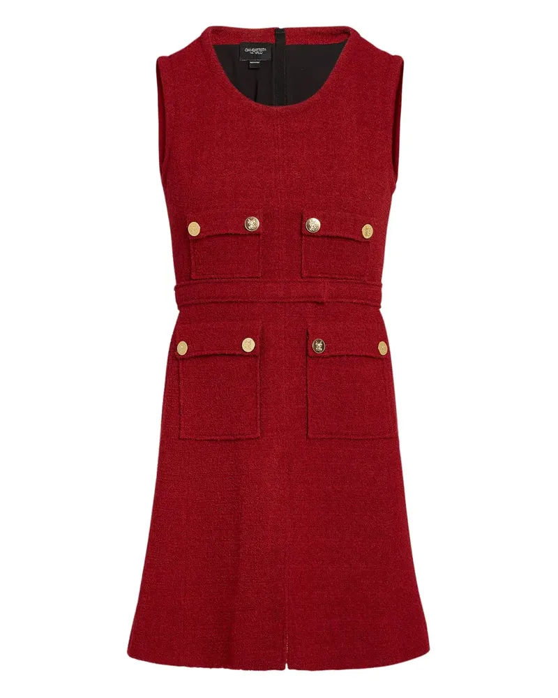 Giambattista Valli Bouclé-Kleid mit Knopfdetail - Rot Rot