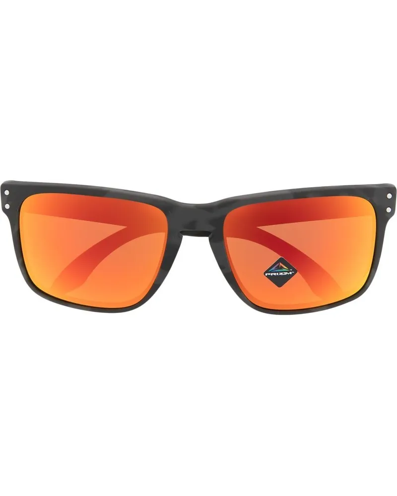 Oakley mirrored wayfarer-frame sunglasses - Schwarz Schwarz