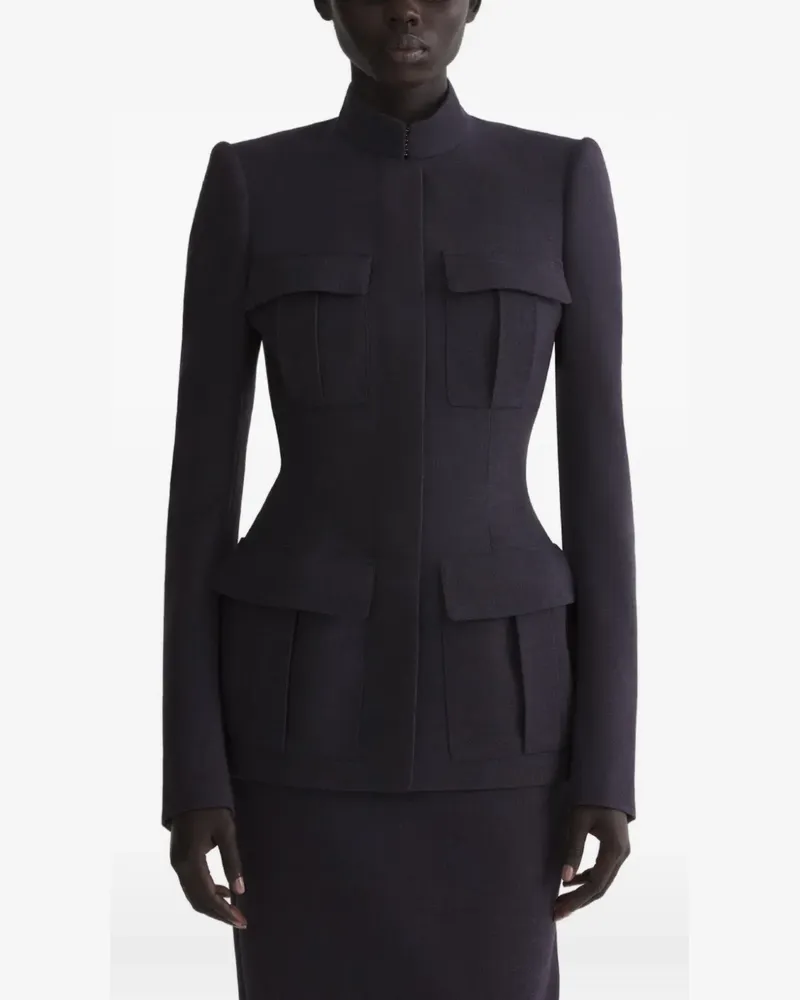 Thierry Mugler Taschenjacke mit schmalem Schnitt - Violett Violett