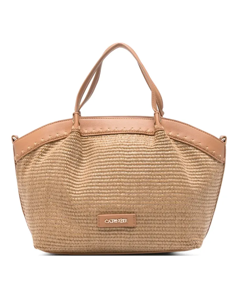 CAFèNOIR  Shopper mit Logo-Schild - Nude Nude