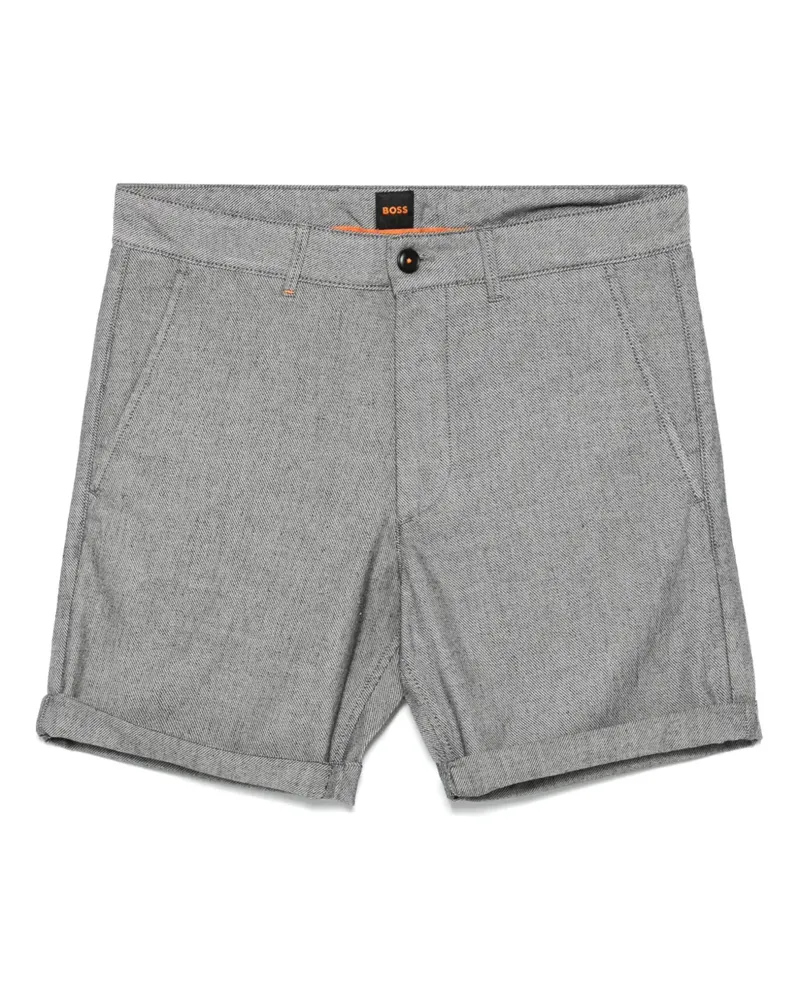 HUGO BOSS Chino-Shorts mit meliertem Effekt - Grau Grau