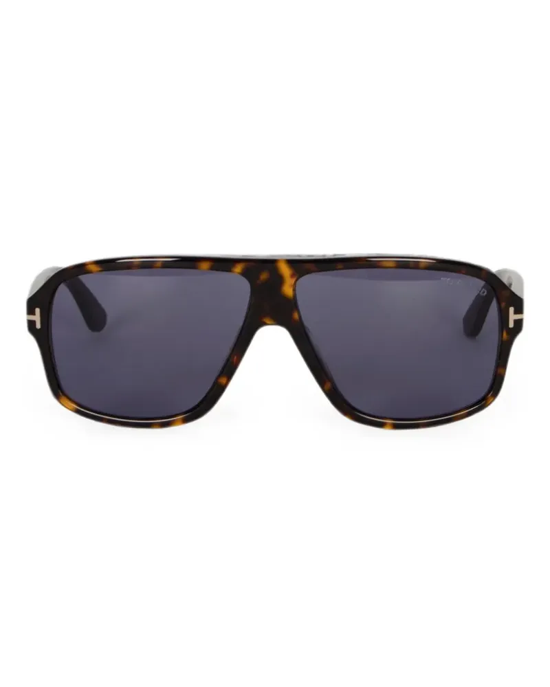 Tom Ford tortoiseshell-effect pilot-frame sunglasses - Braun Braun