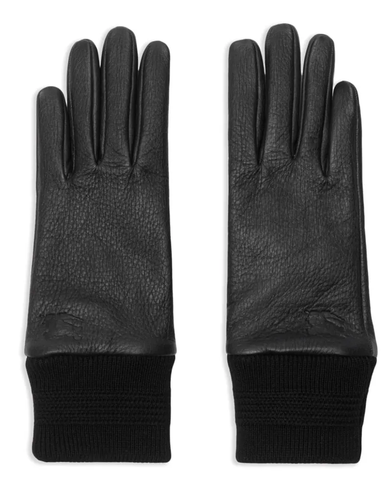Burberry Handschuhe mit Ritteremblem - Schwarz Schwarz