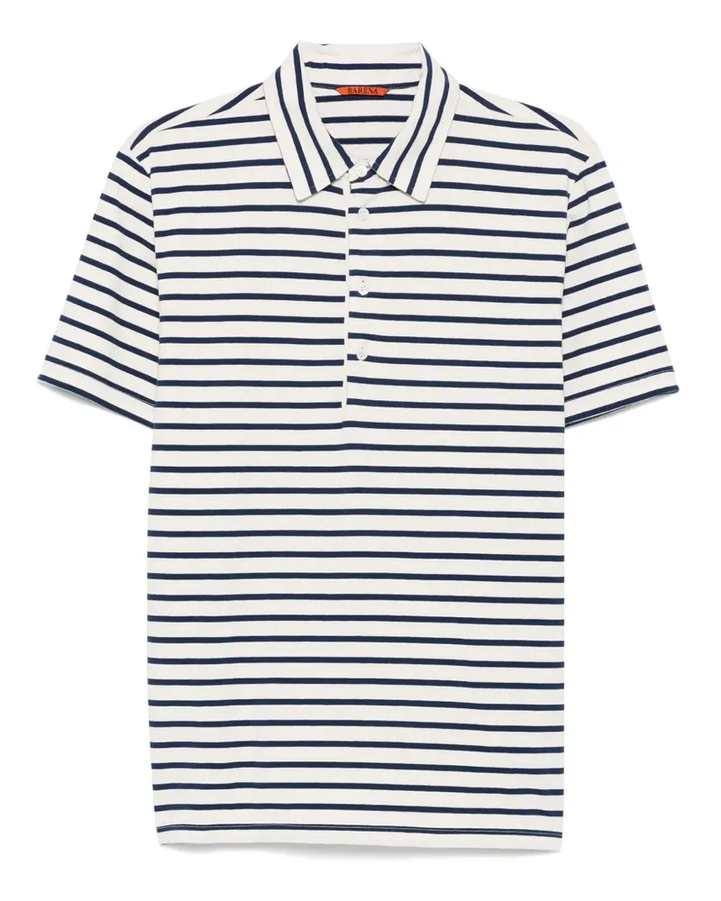 BARENA Gestreiftes Poloshirt - Nude Nude