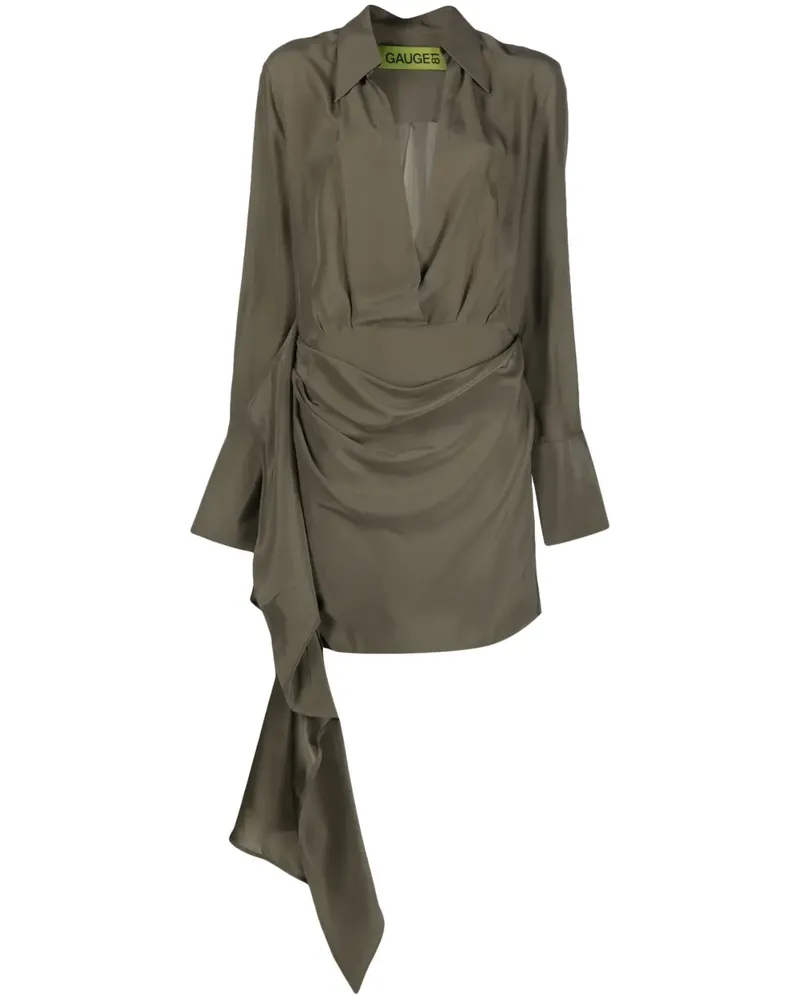 GAUGE81 Minikleid aus Seide mit Print - Grün Grün