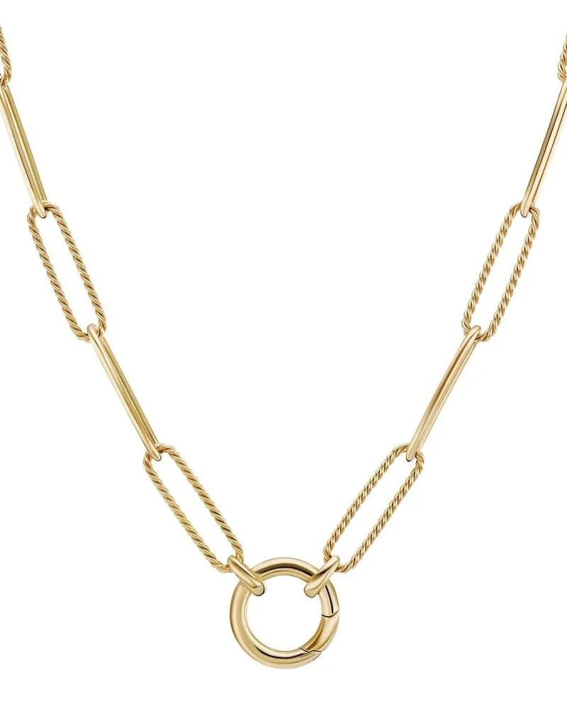 David Yurman 18kt DY Madison Elongated Gelbgoldhalskette 5mm Gold