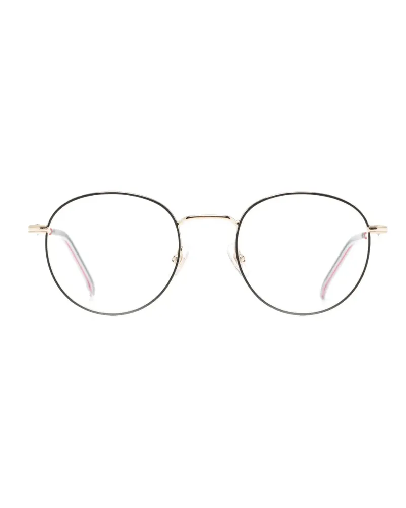 Carrera Runde Brille mit Glanzoptik - Schwarz Schwarz