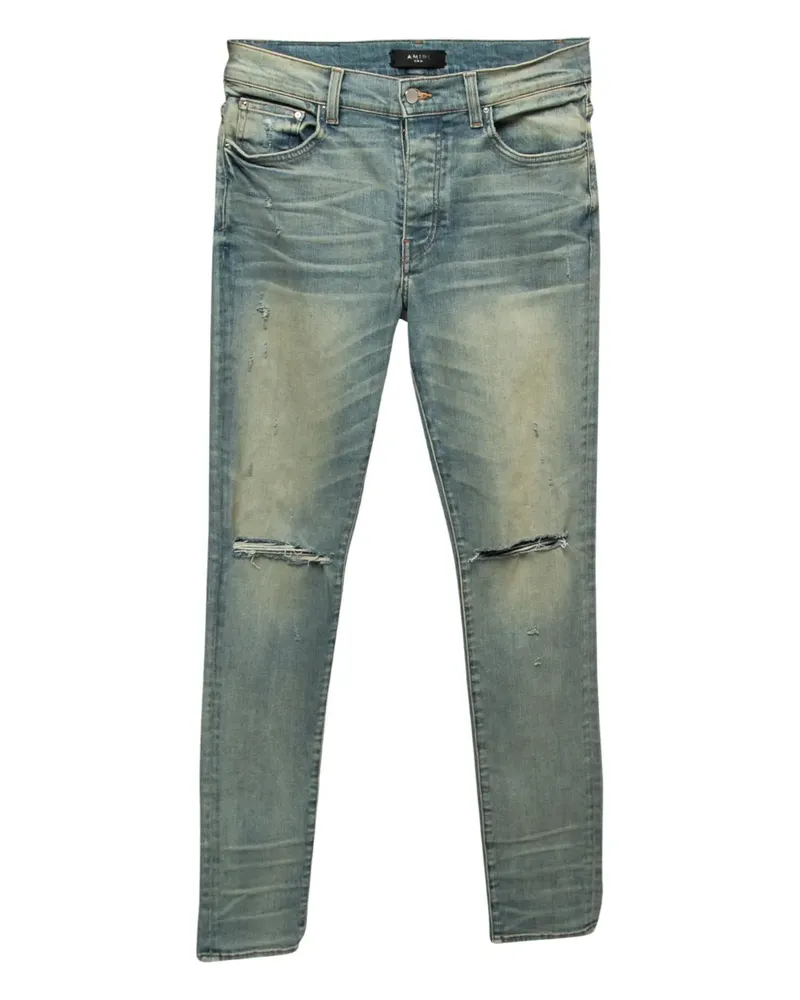 Amiri Jeans in Distressed-Optik - Blau Blau