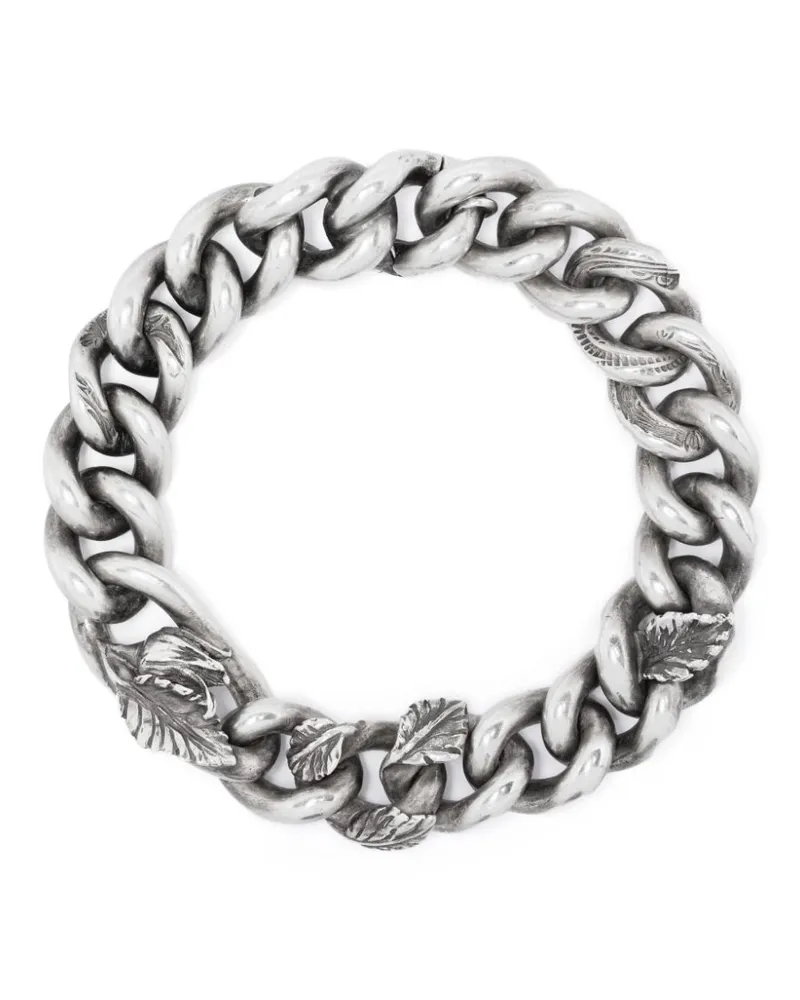 WERKSTATT:MÜNCHEN Armband in Rosenknospendesign - Silber Silber