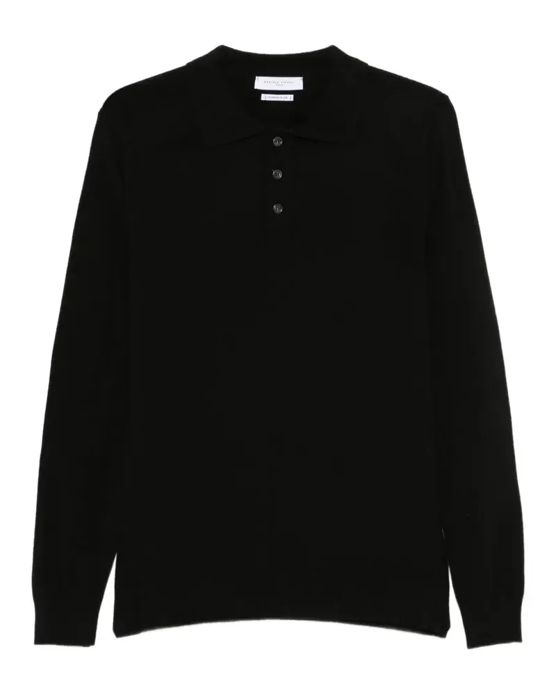 Daniele Fiesoli long-sleeve polo shirt - Schwarz Schwarz