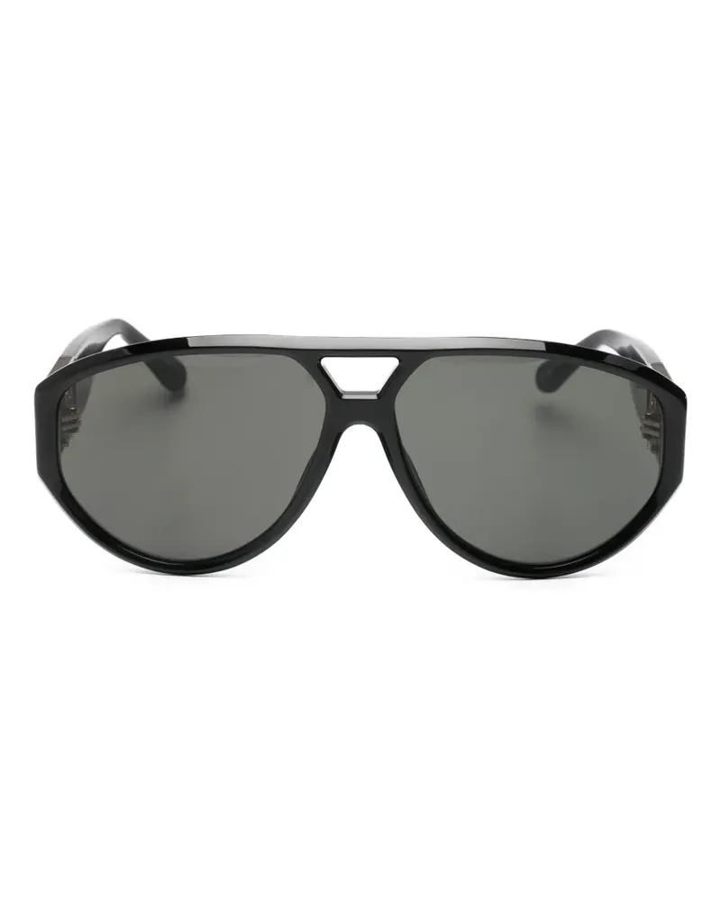 Linda Farrow Portia Sonnenbrille mit geometrischem Gestell - Schwarz Schwarz