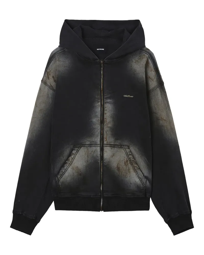 WE 11 DONE Kapuzenjacke mit Reißverschluss - Schwarz Schwarz