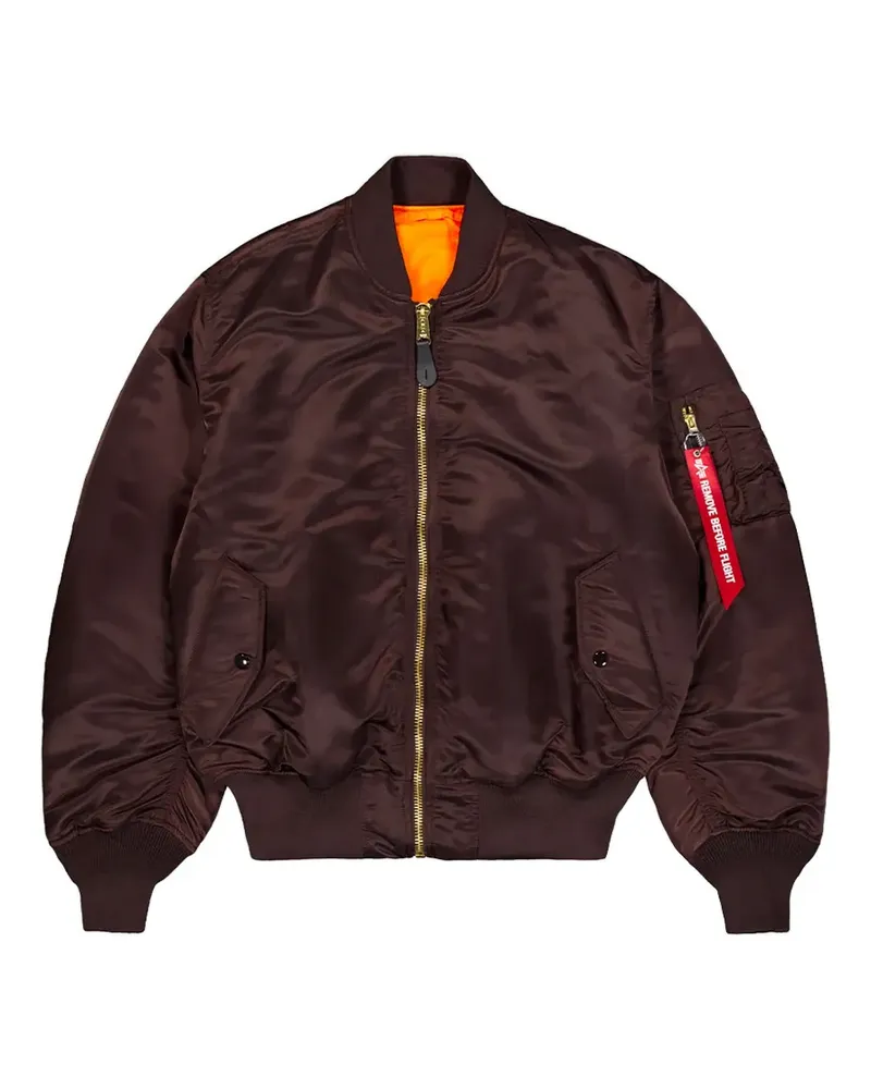 Alpha Industries MA-1 Heritage zip-up bomber jacket - Braun Braun