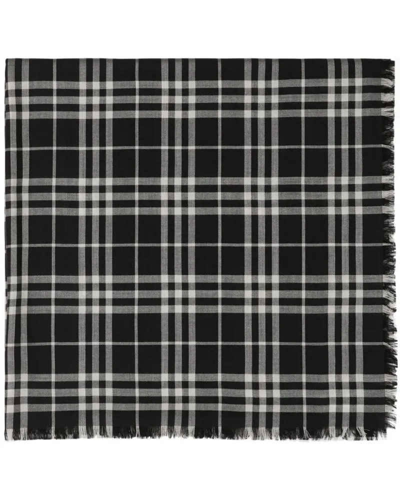Burberry Karierter Schal aus Kaschmirgemisch - Schwarz Schwarz