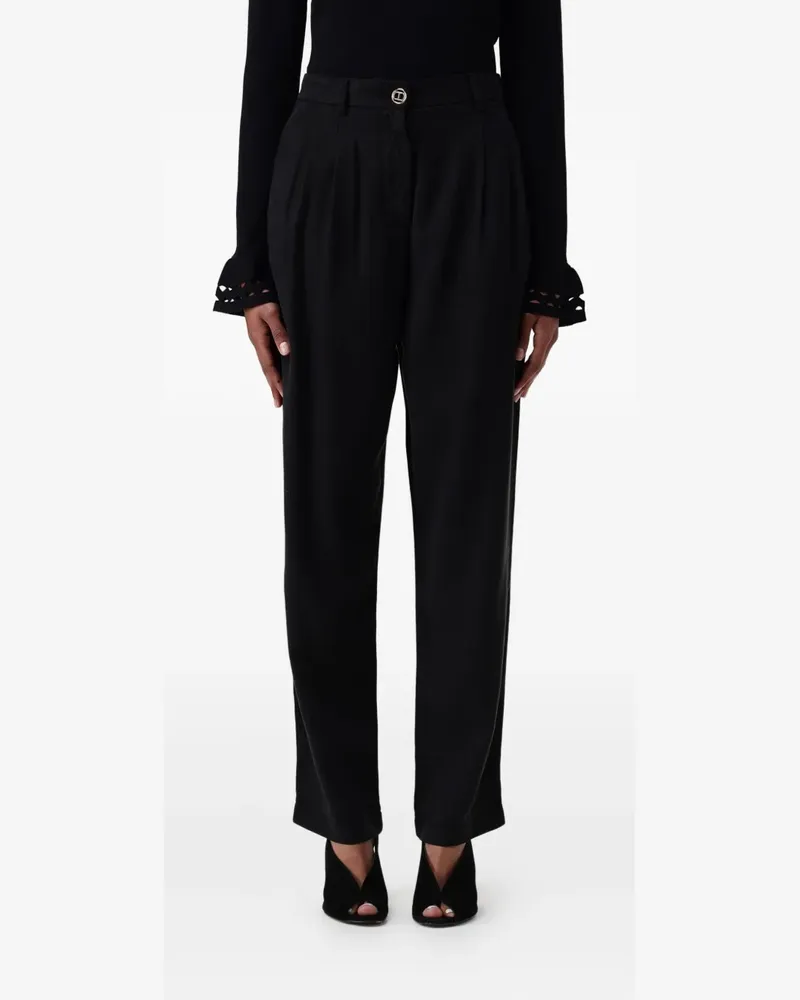 Twin-Set Plissierte Hose - Schwarz Schwarz