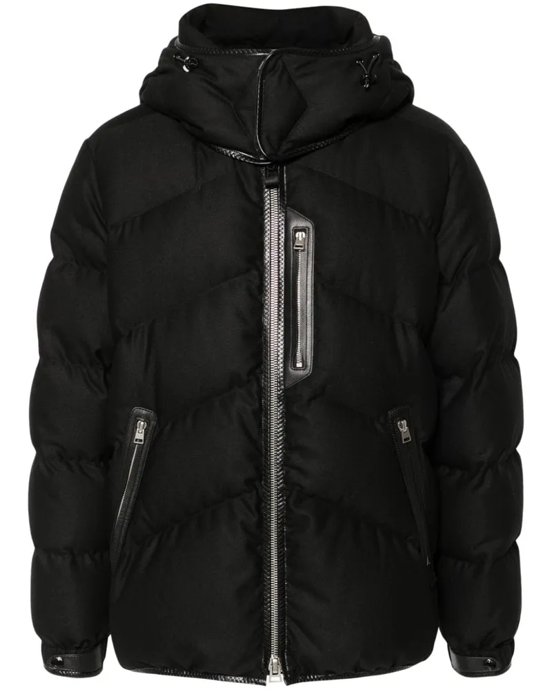 Tom Ford Gefütterte Kapuzenjacke - Schwarz Schwarz