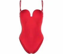 Retro Bustier-Badeanzug - Rot