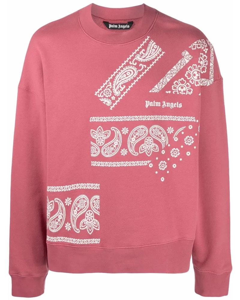 Palm Angels Sweatshirt mit Paisley-Print - Rosa Rosa