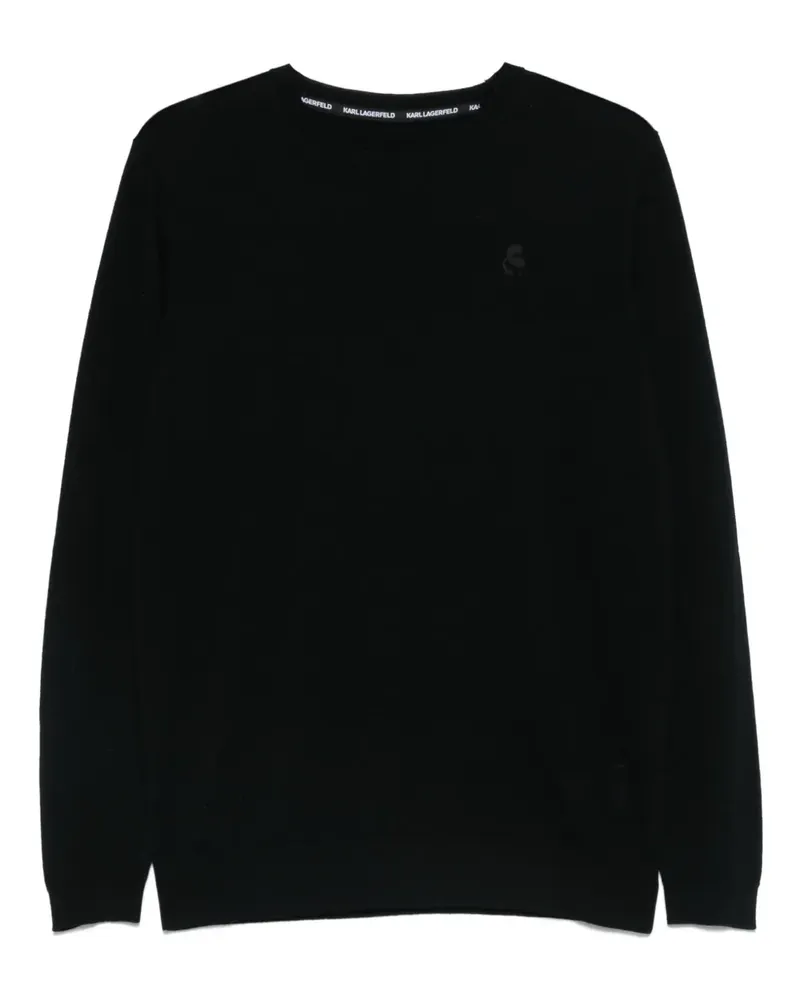 Karl Lagerfeld Pullover aus Merinowolle - Schwarz Schwarz