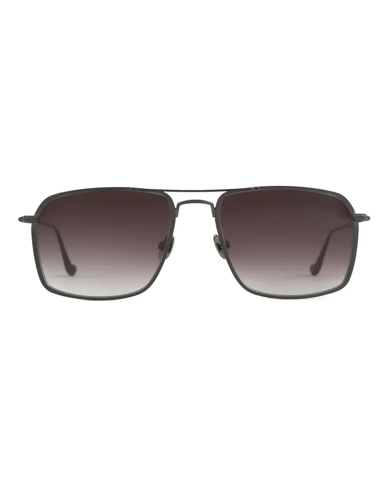 MATSUDA Sonnenbrille mit eckigem Gestell - Schwarz Schwarz