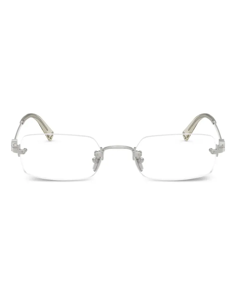 Miu Miu Rahmenlose Brille mit geometrischen Gläsern - Silber Silber