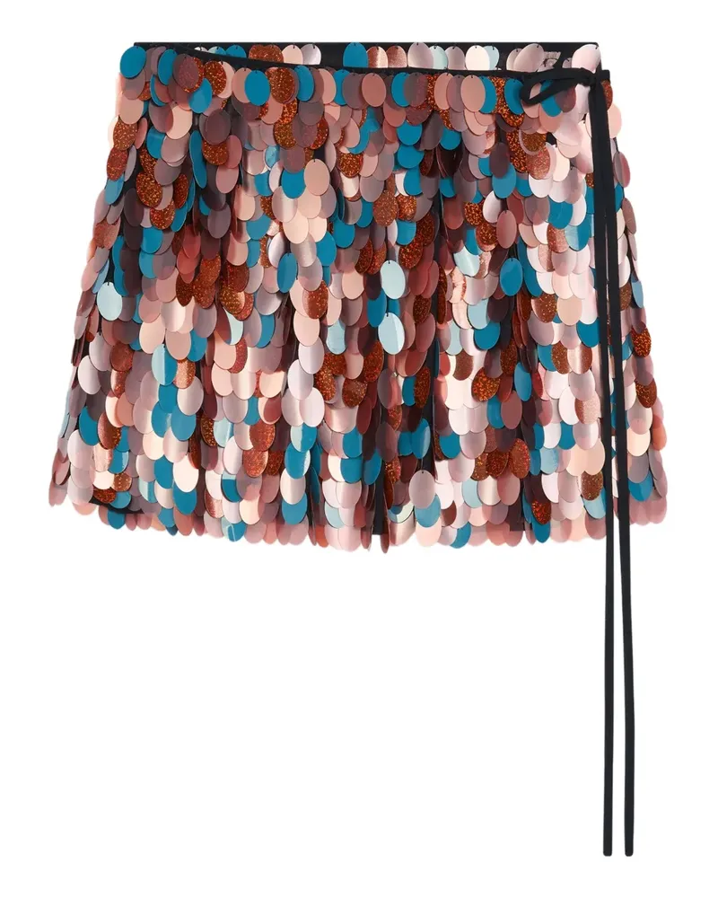 Dries van Noten Wickelrock mit Pailletten - Rosa Rosa