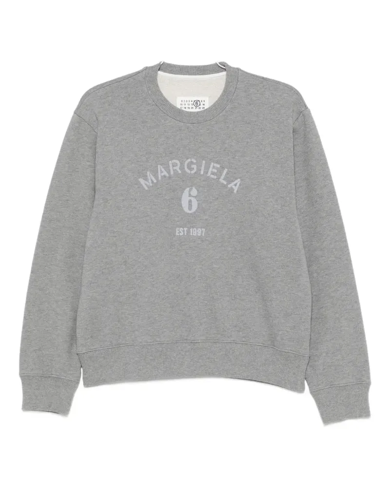 Maison Margiela Pullover mit Logo-Print - Grau Grau