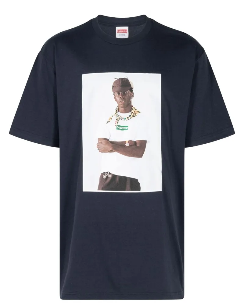 Supreme Being x Tyler The Creator T-Shirt mit Foto-Print - Blau Blau