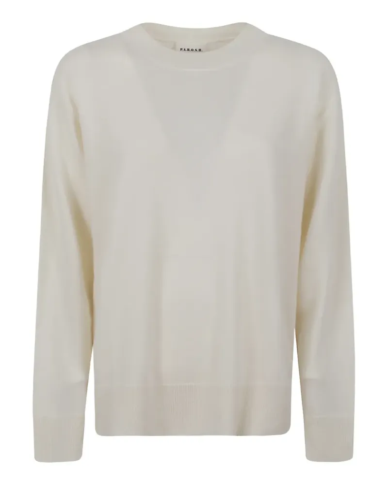 P.A.R.O.S.H. P.A.R.O H. Pullover mit rundem Ausschnitt - Weiß Weiß