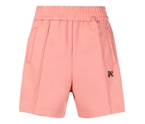 Joggingshorts mit Monogramm-Stickerei - Rosa