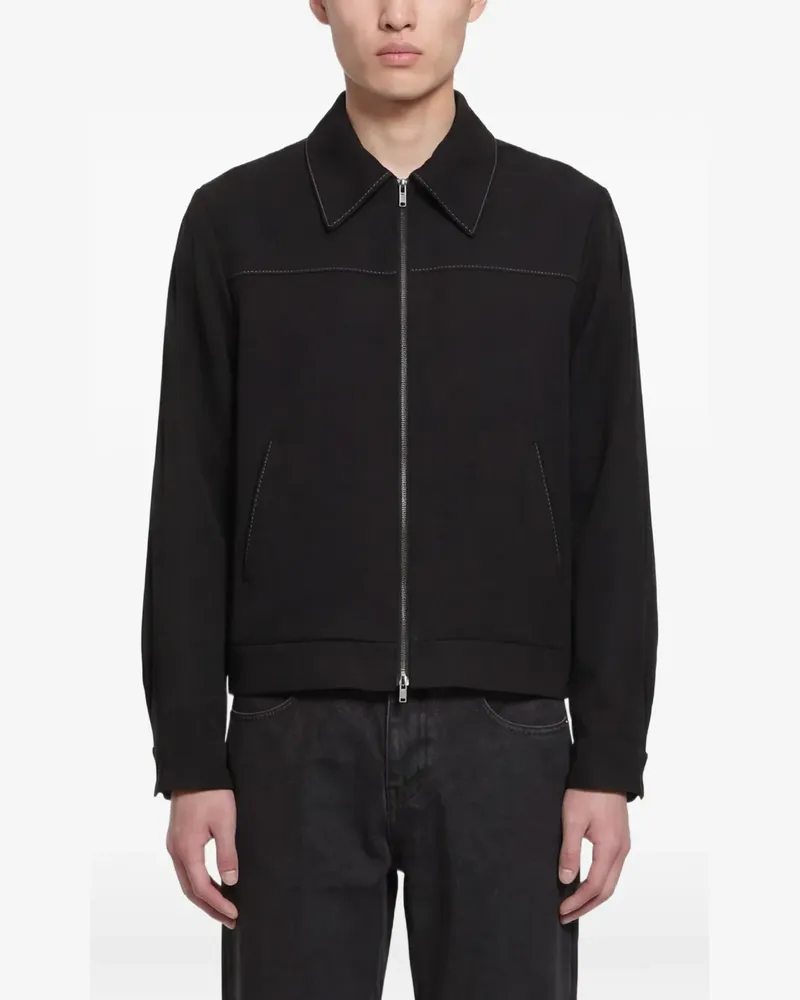 Second/Layer Herman contrast-stitch jacket - Schwarz Schwarz