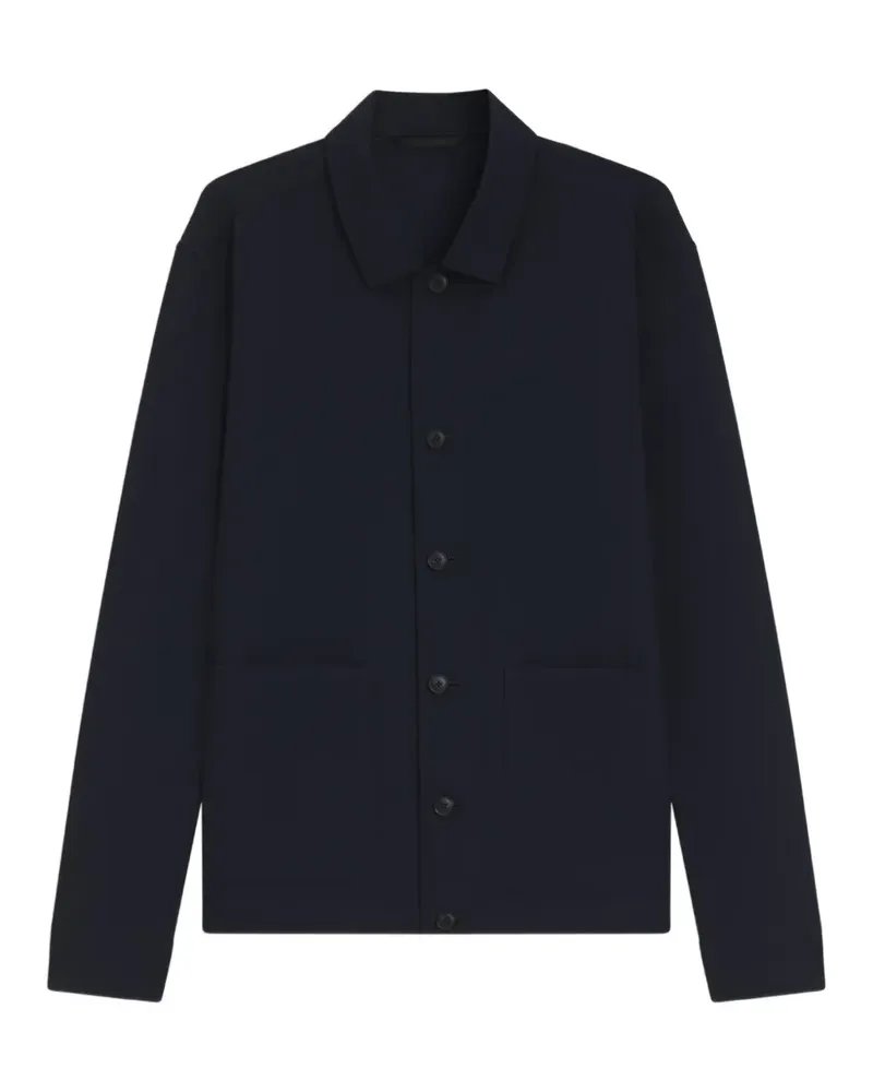 HUGO BOSS Strukturierte Jacke mit aufgesetzten Taschen - Blau Blau