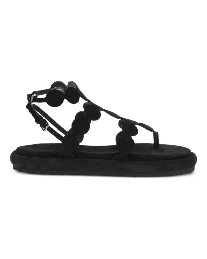 Pierre Hardy Geometrische Sandalen aus Wildleder - Schwarz Schwarz