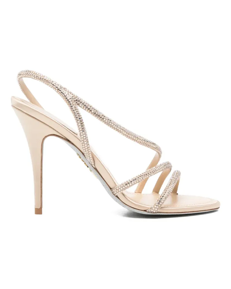 René Caovilla Erin crystal-embellished sandals - Nude Nude