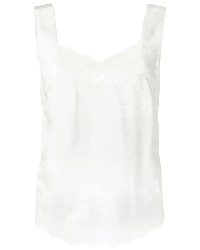 Givenchy Top mit Spitzeneinsätzen - Weiß Weiß