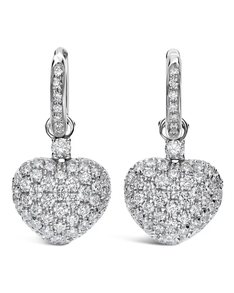 LEO PIZZO 18kt Weißgoldohrringe mit Diamanten - Silber Silber