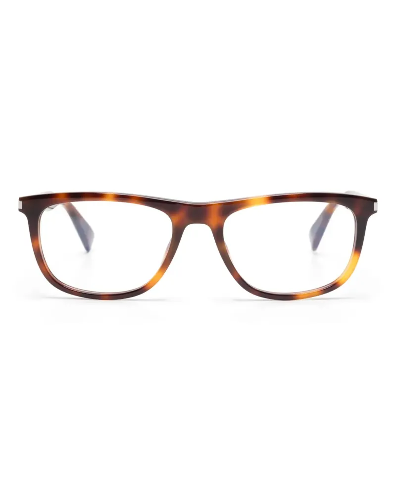Saint Laurent Brille mit eckigem Gestell - Braun Braun