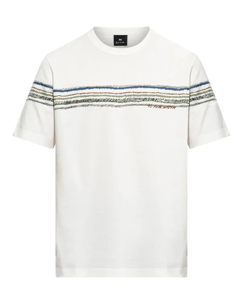 Paul Smith stripe-print T-shirt - Weiß Weiß