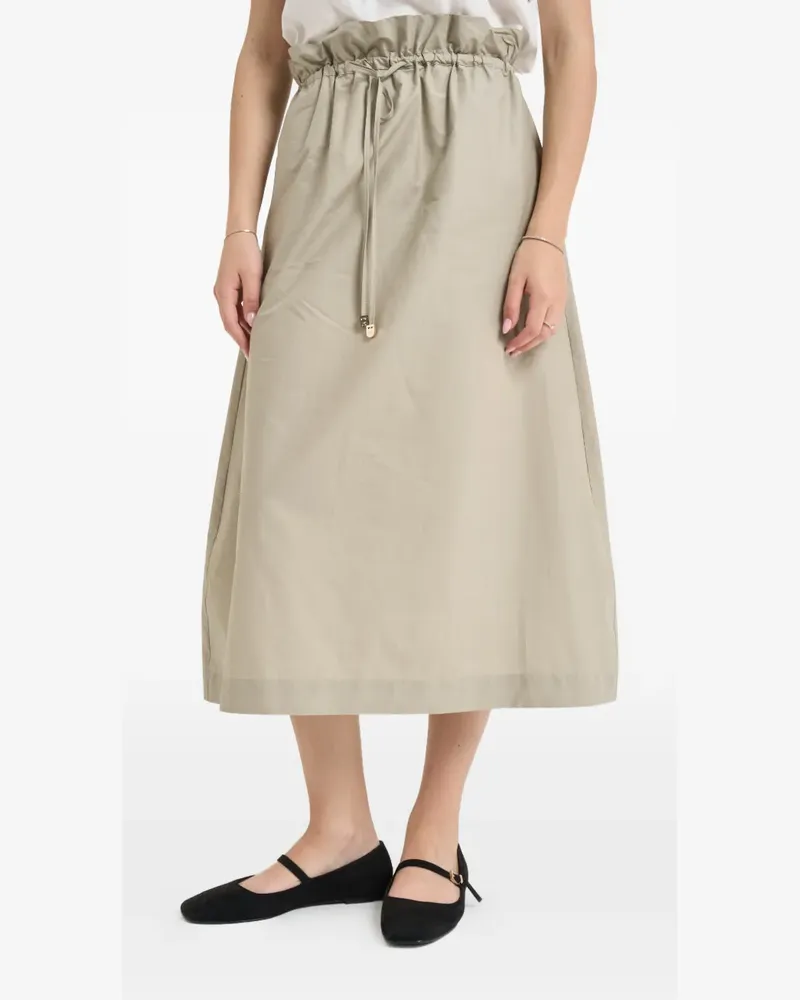Liu Jo drawstring paperbag-waist skirt - Grün Grün