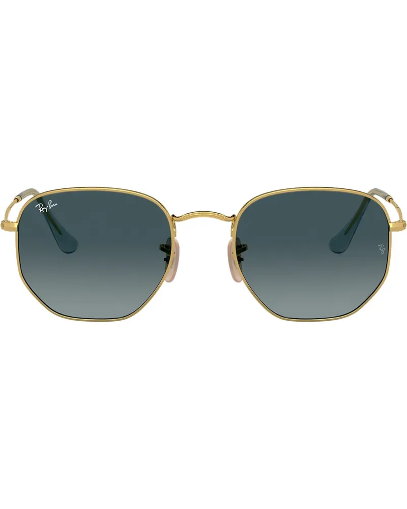 Ray Ban Sonnenbrille mit sechseckigem Gestell - Gold Gold