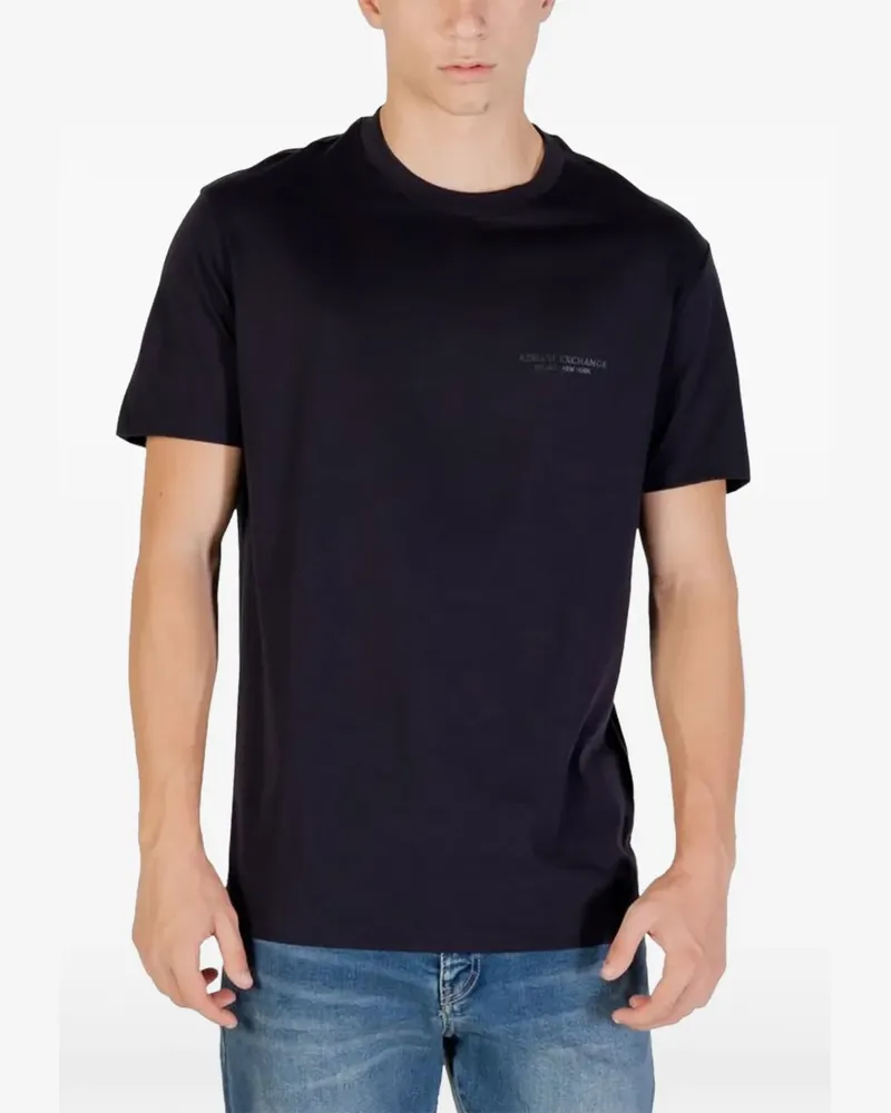 Armani Exchange T-Shirt mit Logo-Print - Blau Blau