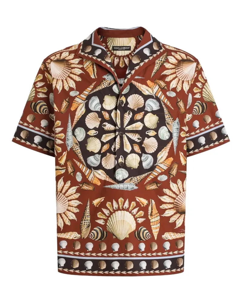 Dolce & Gabbana Hemd mit kurzen Ärmeln - Braun Braun