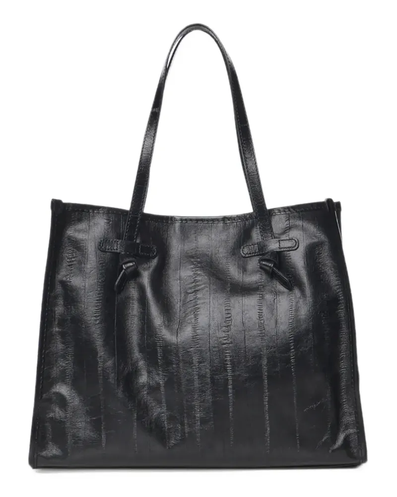 Gianni Chiarini Großer Marcella Tote Bag mit Aaleffekt - Schwarz Schwarz