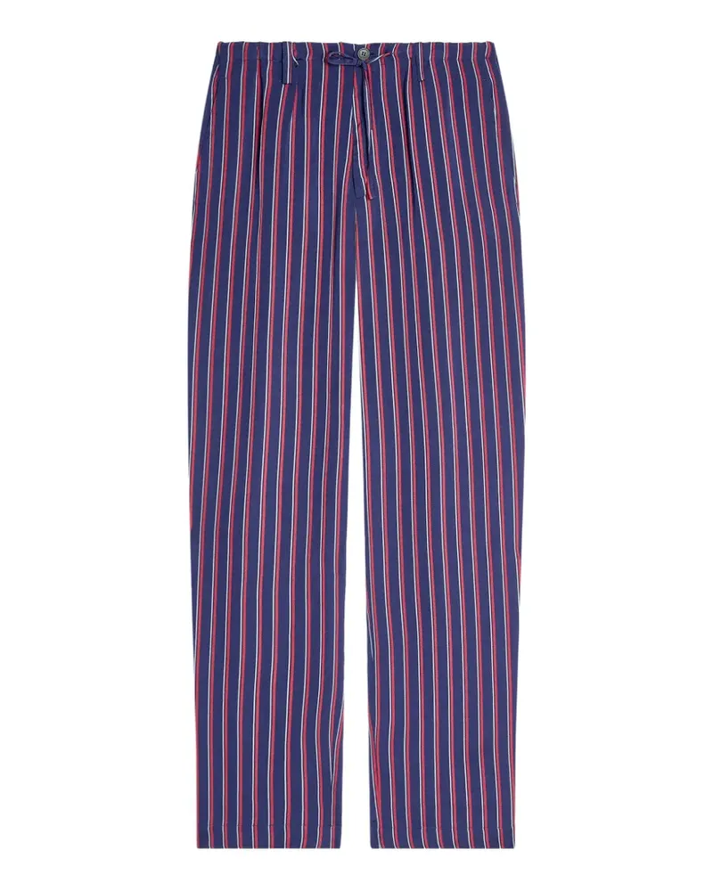 Dries van Noten Gestreifte Straight-Leg-Hose - Blau Blau