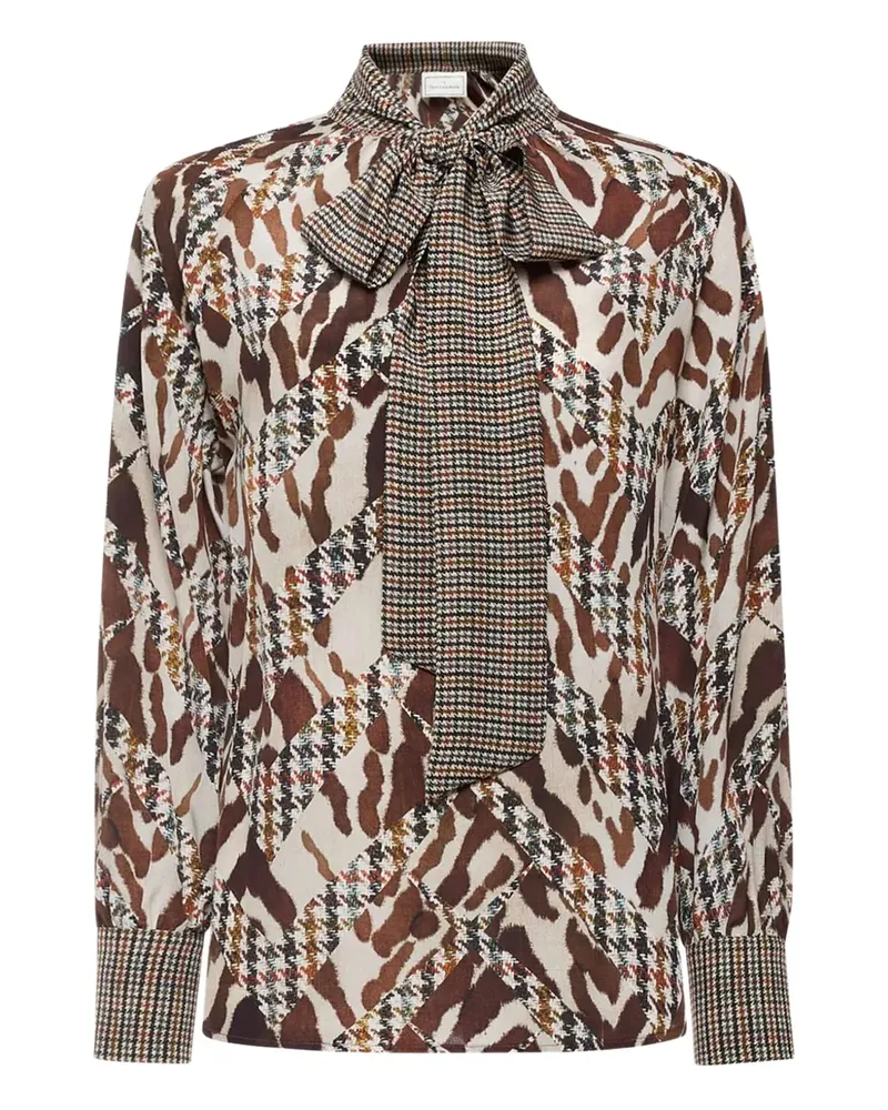 Pierre-Louis Mascia bow-tie neck blouse - Nude Nude