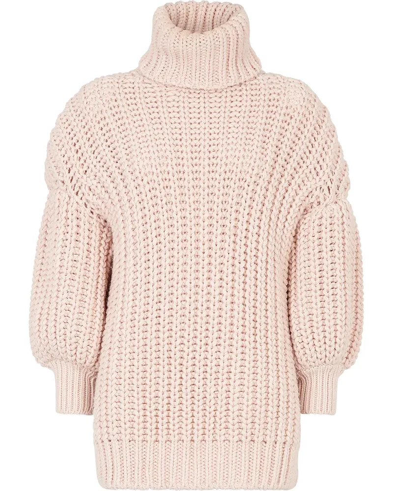 Fendi Grob gestrickter Rollkragenpullover - Rosa Rosa