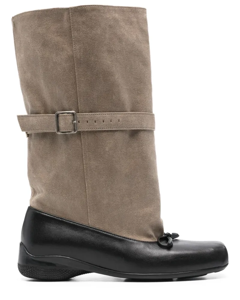 OPEN YY Ballerinas mit Schnalle - Braun Braun