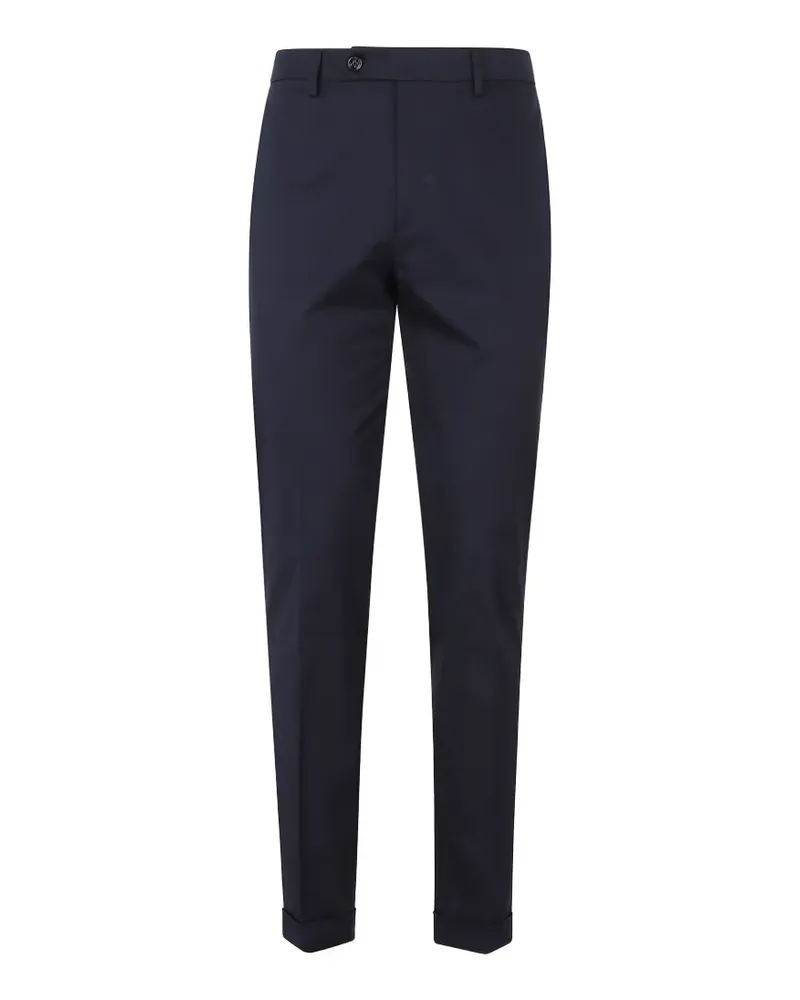Berwich pressed-crease turn-up trousers - Blau Blau