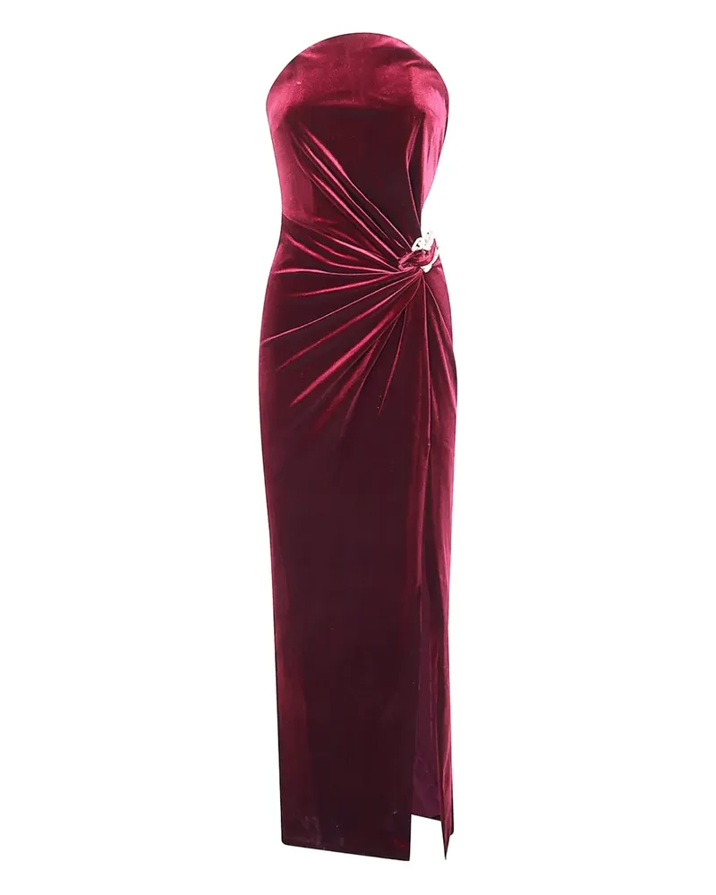 Self-Portrait Bandeau-Maxikleid - Rot Rot
